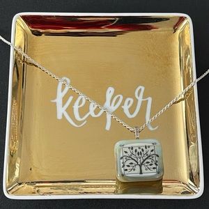 Fused Glass Pendant with Tree of Life Image 🌳